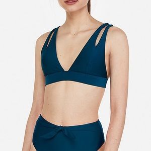 EXPRESS • Shimmer Plunging V-Neck Bikini top